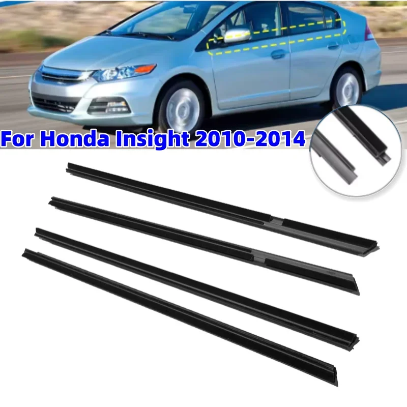 

4Pcs/set Outside Window Moulding Weatherstrip Waterproof Pressure Sealing Strips for Honda Insight 2010-2014