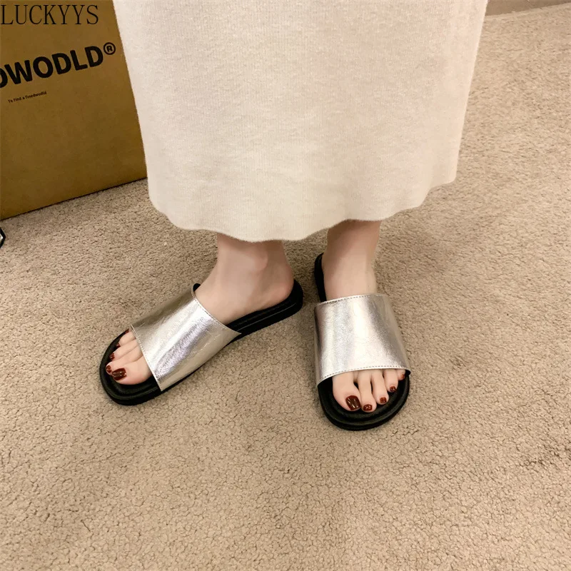 

Женские тапочки, новинка лета 2024, роскошные сандалии, женские дизайнерские тапочки на толстой подошве с квадратным носком, женские шлепанцы, Zapatos 35-42