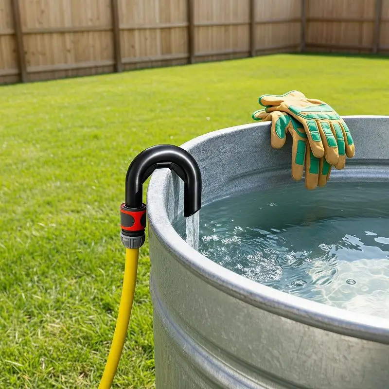 Schwerlast-Wandhalterung für Poolschläuche zur Befüllung von Wassertanks in Garten, Terrasse und zur Bewässerung im Freien. – Detail 5