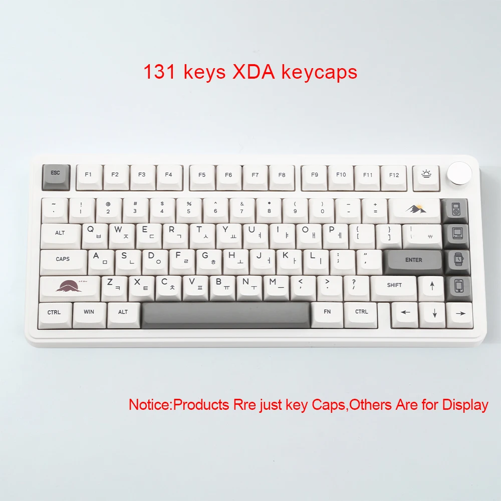 131 Keys PBT Keycaps XDA Profile Personalized Korean/English Key Cap Dye Sublimation For Cherry MX 104/87/61 Mechanical Keyboard