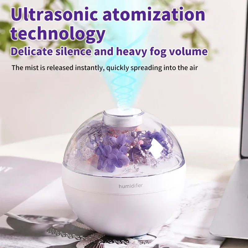 Eternal Flower Air Humidifier USB Mini Home Atmosphere Night Light Festival Gift Creative Artificial Christmas Diffuser