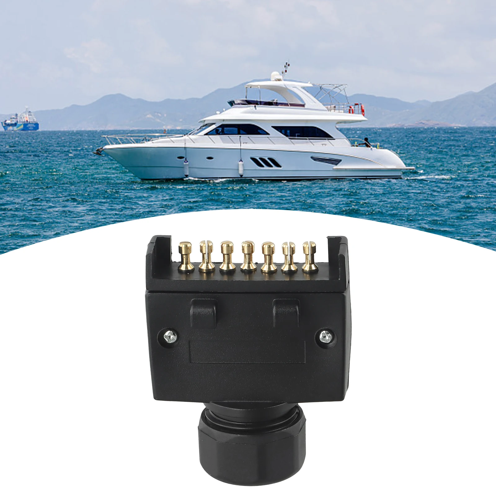 For Trucks Boats Trailers 7 Pin Connector Brake Lights For Indicators Australian Standard Black Boat Quick Fit