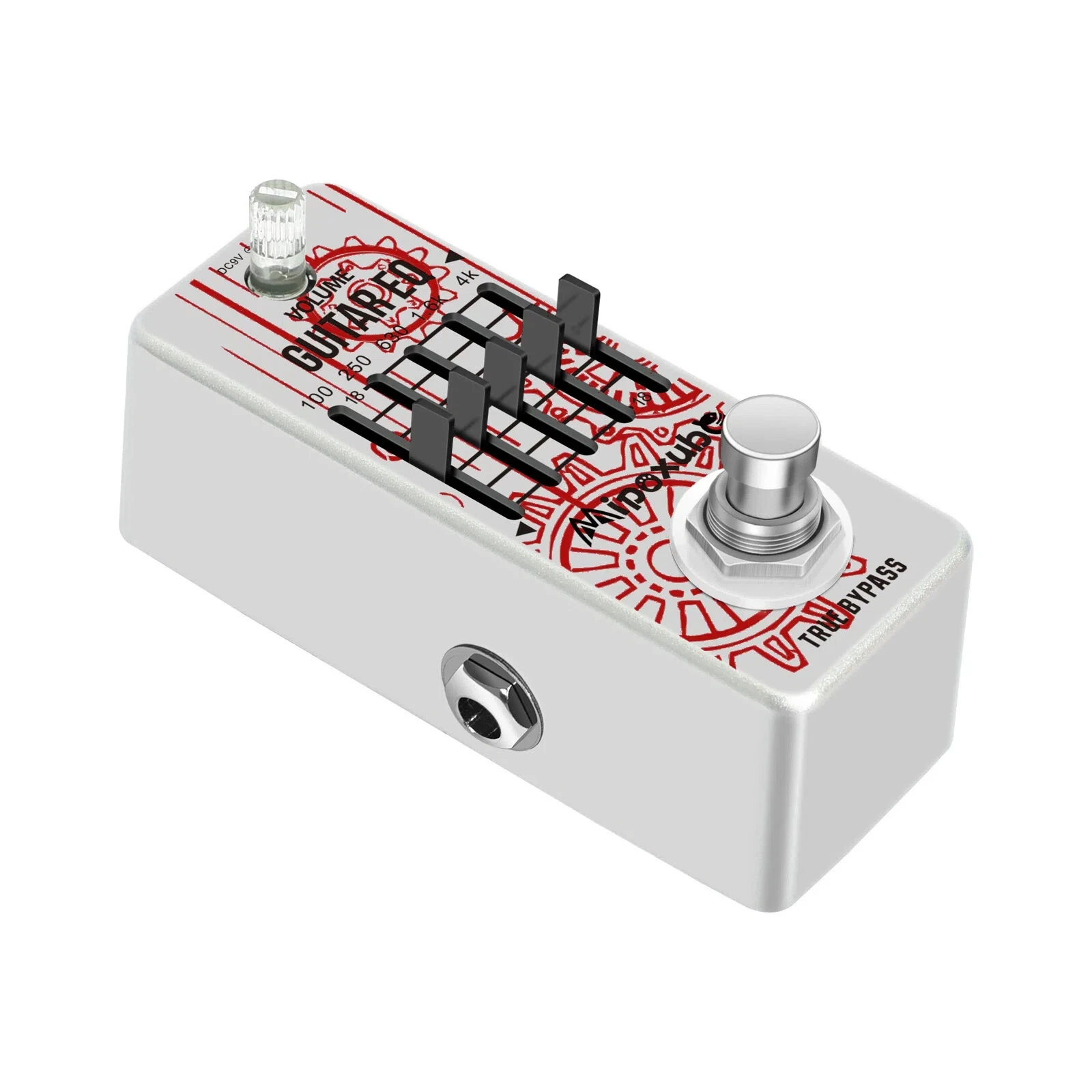 Mipoxube Guitar Equalizer Pedal 5-band Parametric EQ Guitar Effect Pedal Frequency Compensator ±18dB Range Mini Size Effector