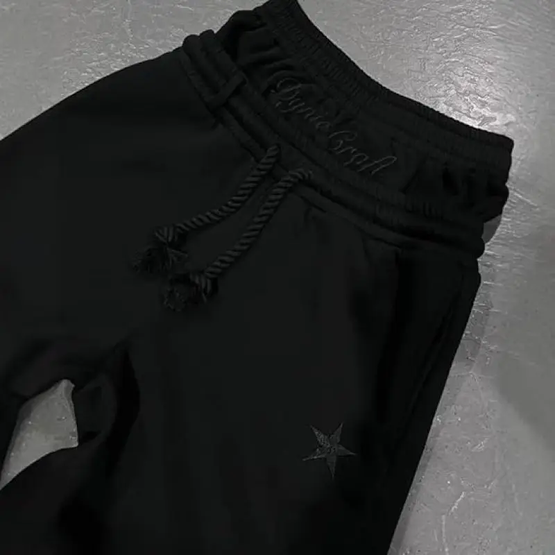 

2000s Street wear fashion loose comfortable versatile American vintage classic style High street fake 2 pieces casual long pants