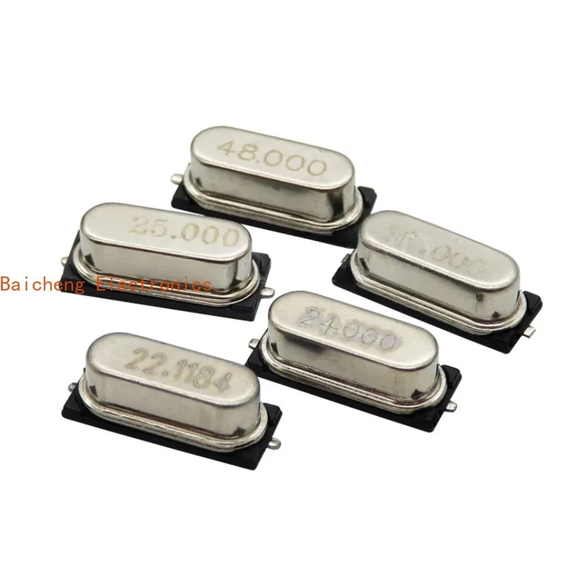 

10PCS 4Mhz 6Mhz 8Mhz 12Mhz 16Mhz 20Mhz 24Mhz 4.000mhz 8.000mhz SMD Quartz Crystal Resonator Passive Oscillator HC49S