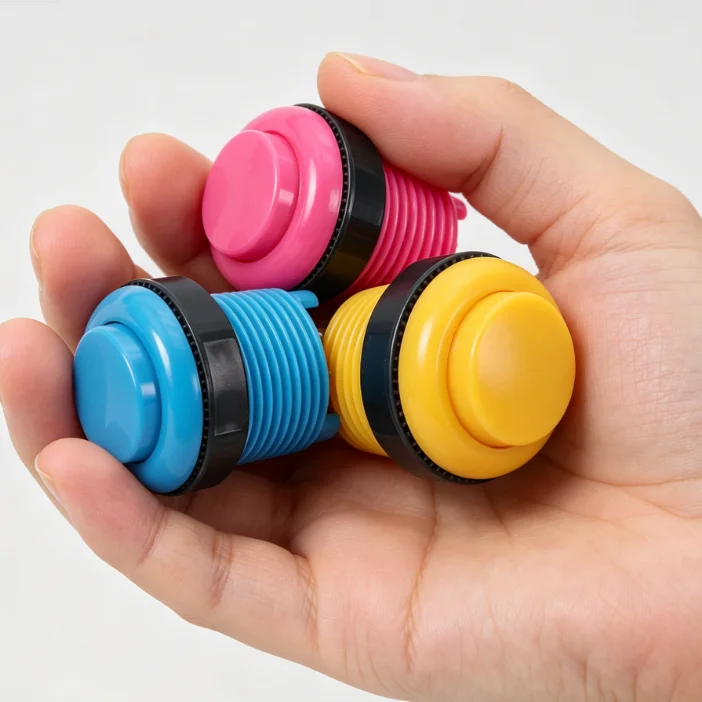 5Pcs 28mm Convex Arcade Push Buttons Direct Plug Round Game Machine Replacement For Jamma Arcade Cabinet DIY Joystick Parts