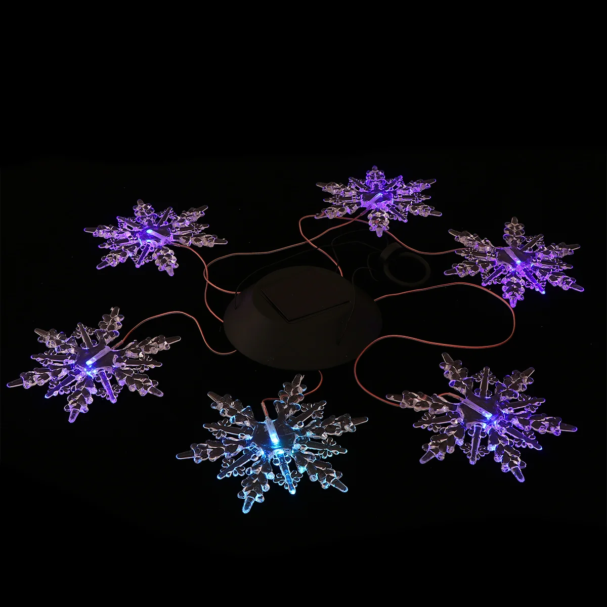 Solar Powered Lights Snowflake Wind Chime Chimes Decoration Manual Scene Decorative White LED