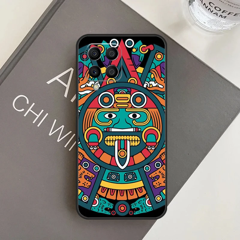 Aztec Calendar Mayan Native Stone Case For Samsung Galaxy M14 M34 M54 M21 M51 M12 M32 M52 M13 M23 M33 M53 M31s M30s M20 Coque