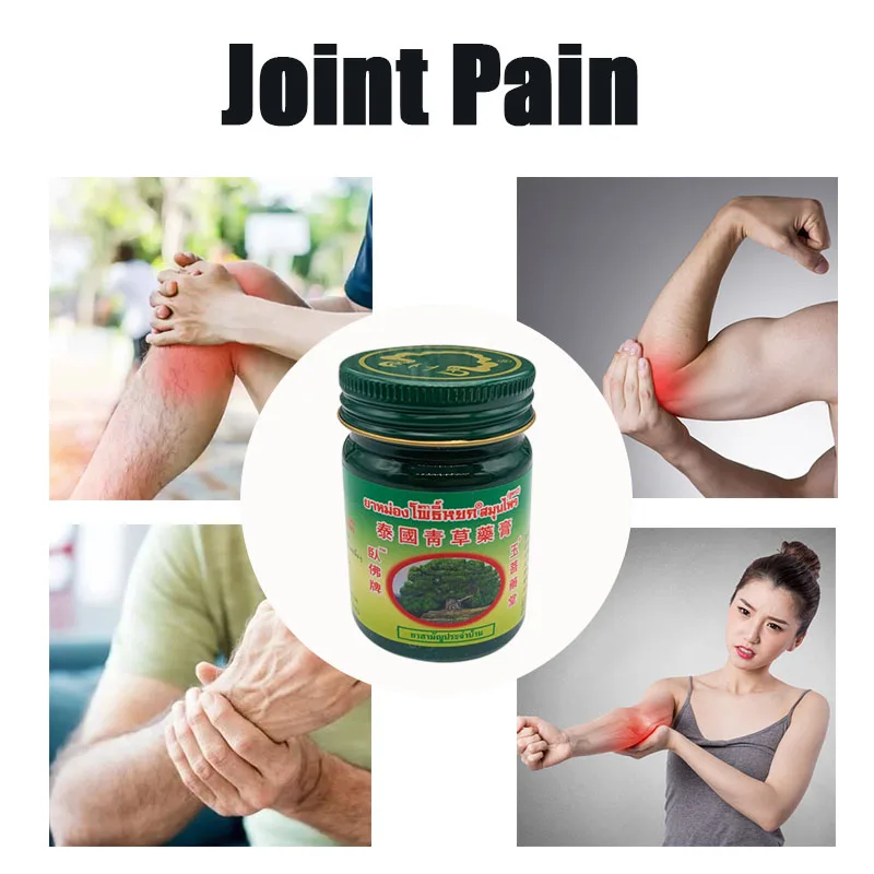 50g/pc Thailand Green Herbal Cream Cold Headache Balm Pain Ointment Refresh Oneself Influenza Cold Headache Dizziness Summer