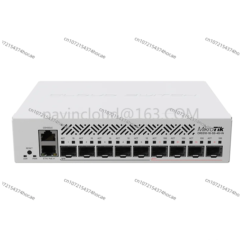 

MikroTik CRS310-1G-5S-4S+IN Intelligent Layer 3 Network Management 10-Port Cloud Routing Switch 10G