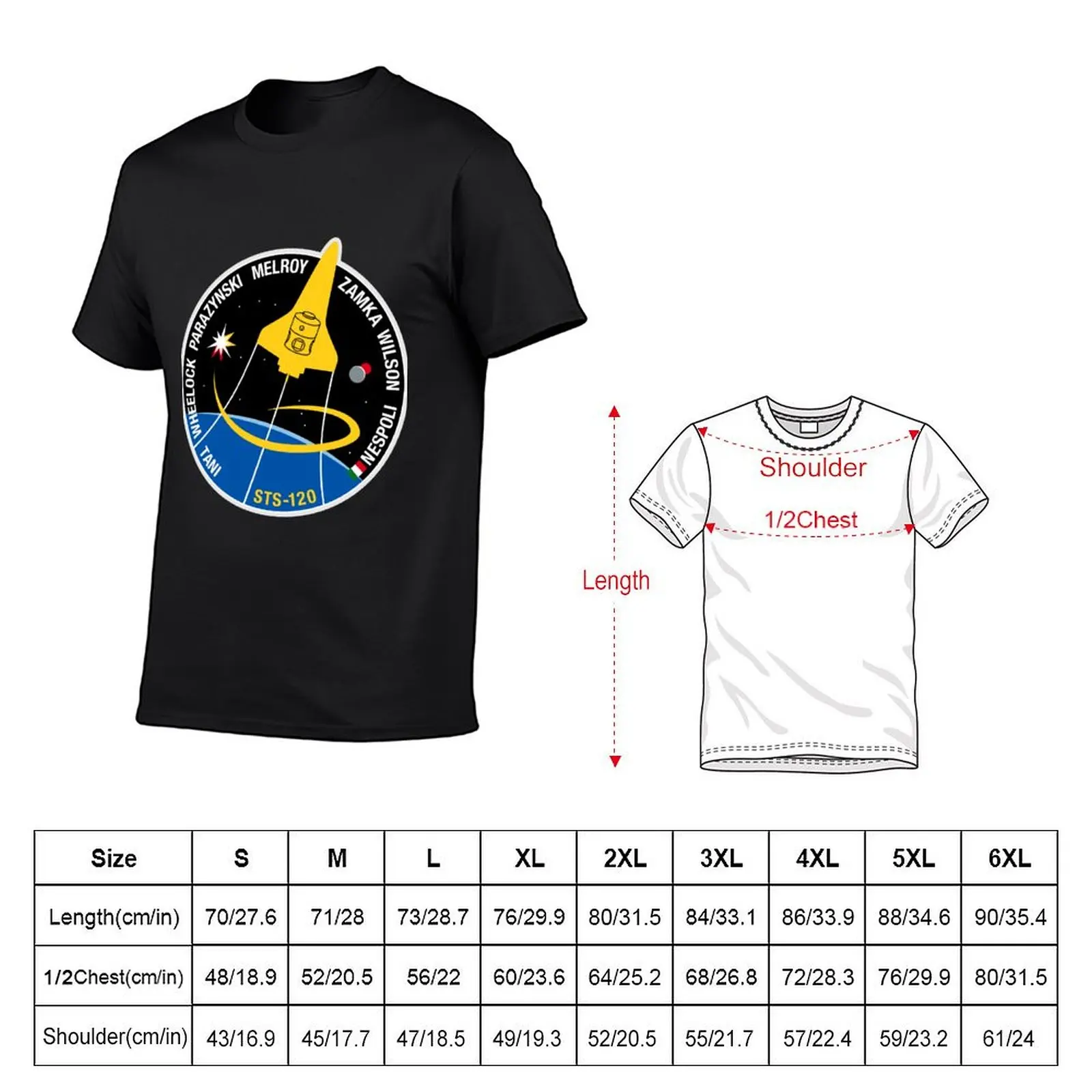 STS-120 Mission Patch T-Shirt animal prinfor boys quick drying t shirts men