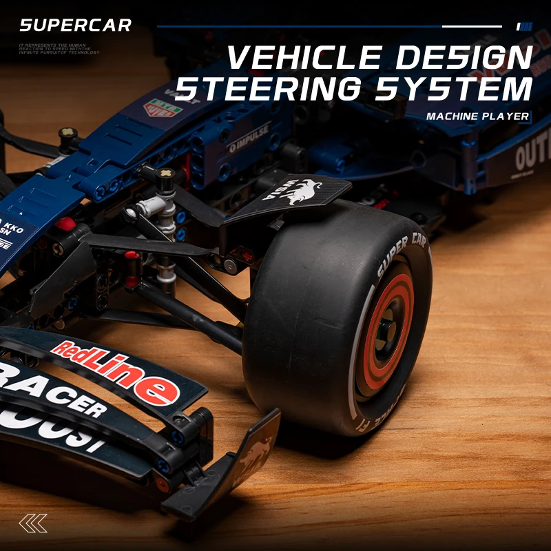 التقنية RB20 F1 سباق السيارات 1390 قطعة بناء عدة 1:8 مقياس تحصيل مجموعة أصيلة مفصلة بناء نموذج عرض ديكور اللعب