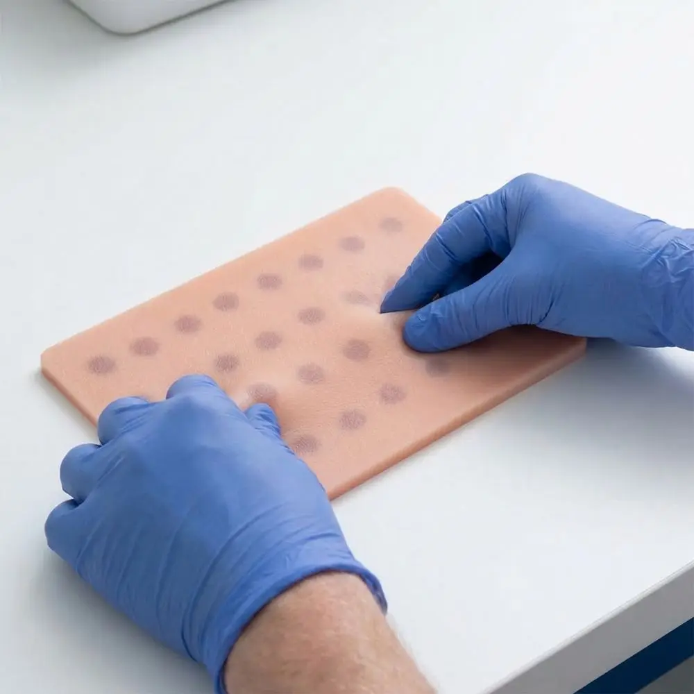 Silicone Intradermal Injection Training Pad 32 Injection Spots Embedded Subcutaneous Practice Pad Reusable Skin Test Module