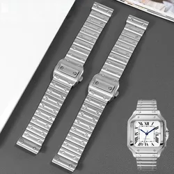 The Stainless Steel Bracelet Replaces Sandos Santos 100 Series Special Flat Straight Stainless Steel Watch Strap Sith 20/23mm