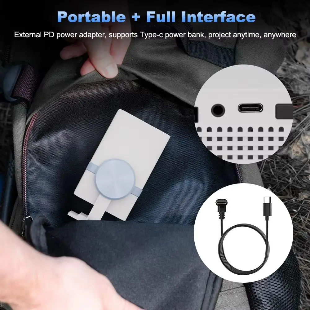 Proyector DESS Android 13 de doble banda Wifi6 proyector portátil inteligente banco de energía alimentado Oficina hogar Android cine proyector inteligente