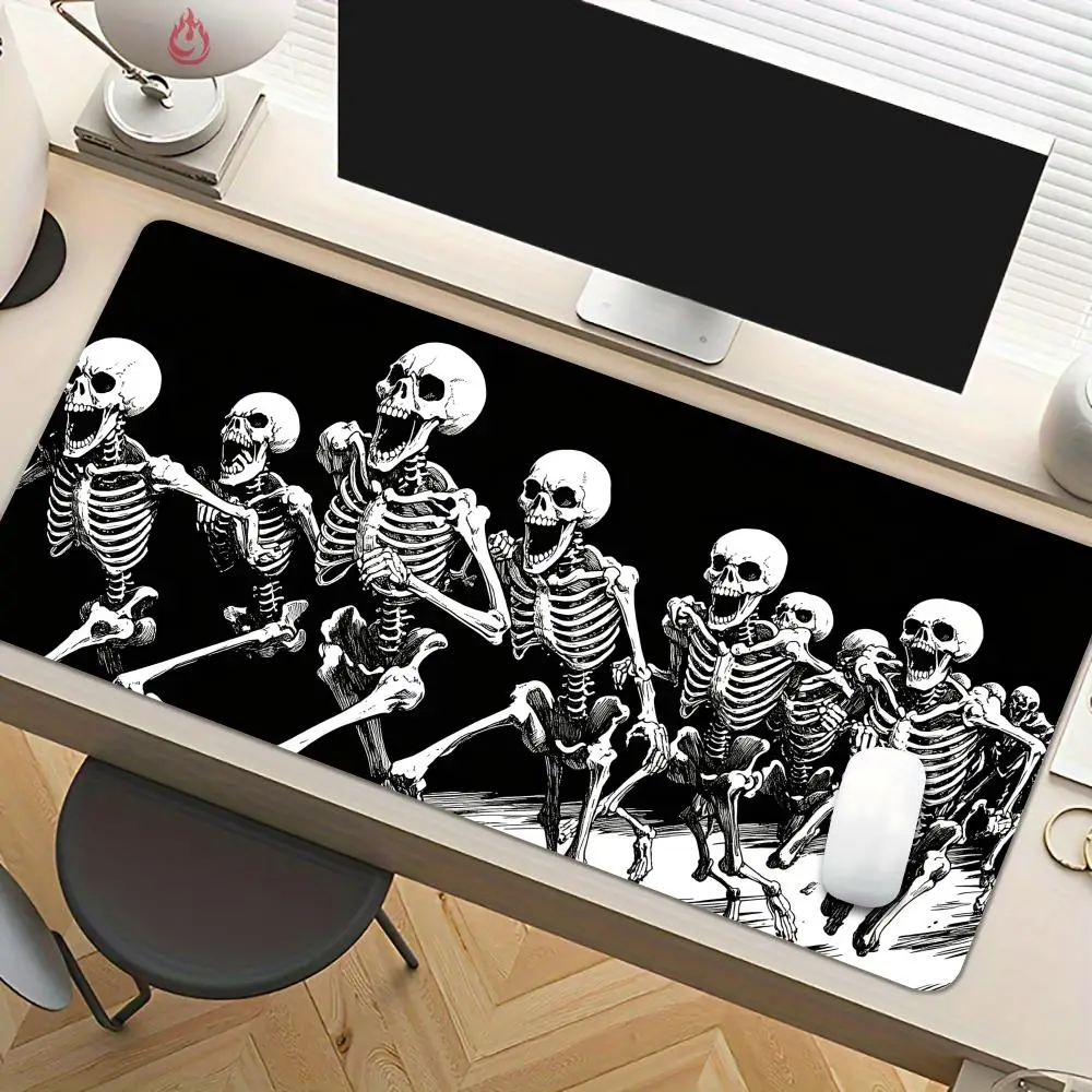 Black and White Skeleton Squad Mouse Pad Large Computer Office Game Table Mats Rubber Anti-slip XXL Mouse Mat HDP Long Desk Pads