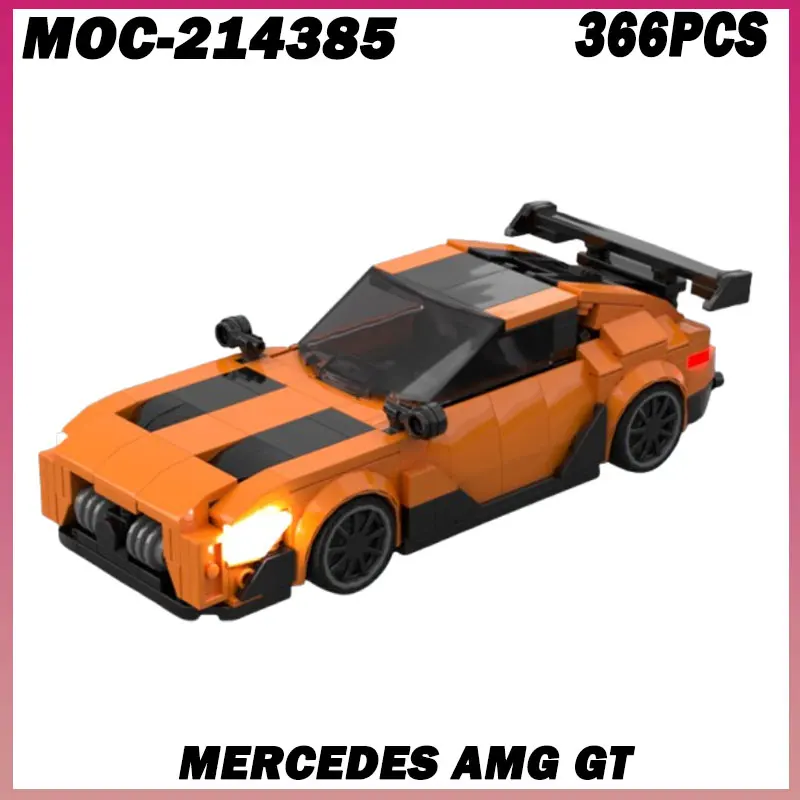 

366 шт. MOC- 214385 Mercedes Amg GT Car Speed Champions Спортивные строительные блоки Наборы кирпичей Техника Суперкар Гонщики Наборы транспортных средств