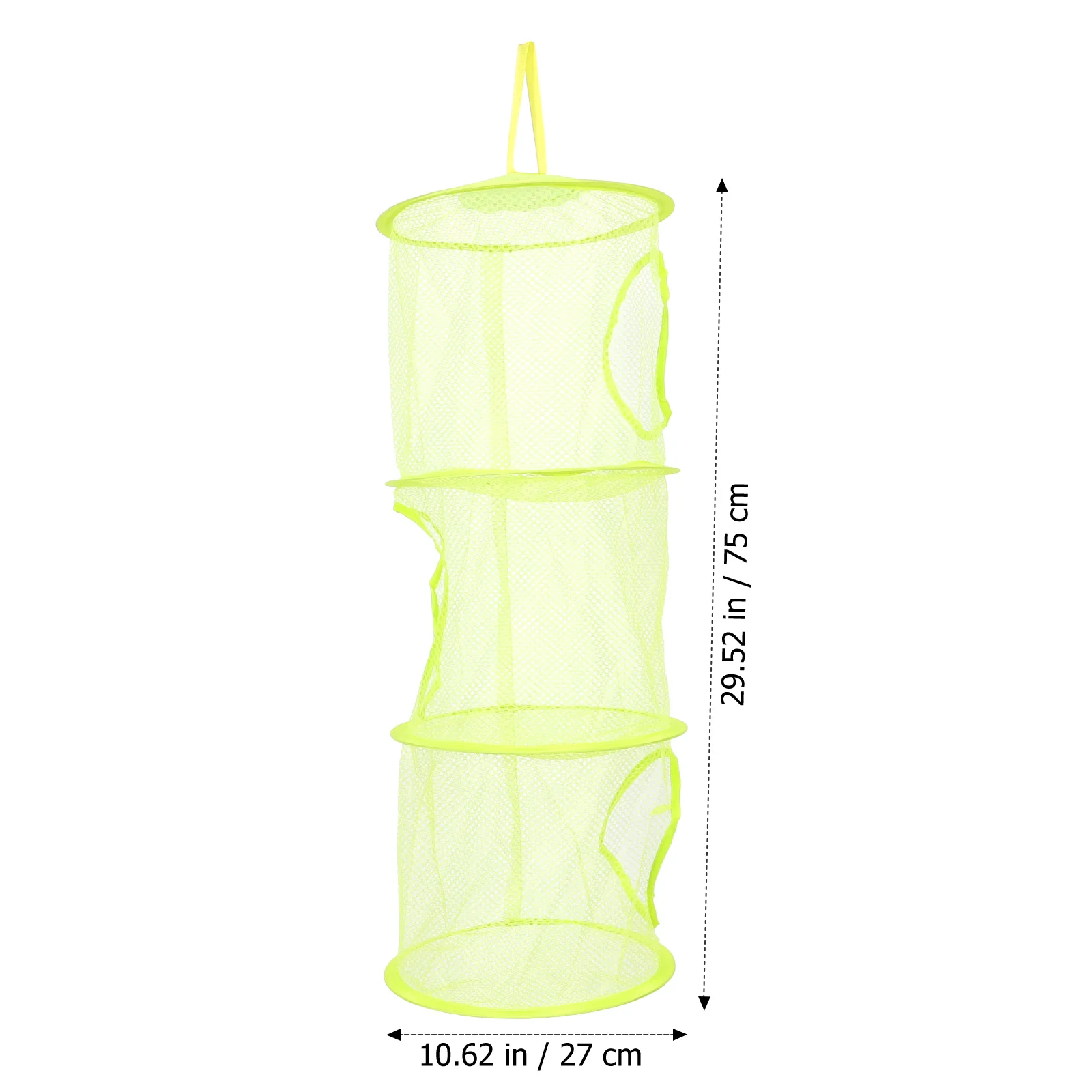 

Hanging Mesh Storage Organizer 3 Compartments Space Saver Basket for Kids Room Clothes Laundry Storage Clothes Organizer Bag