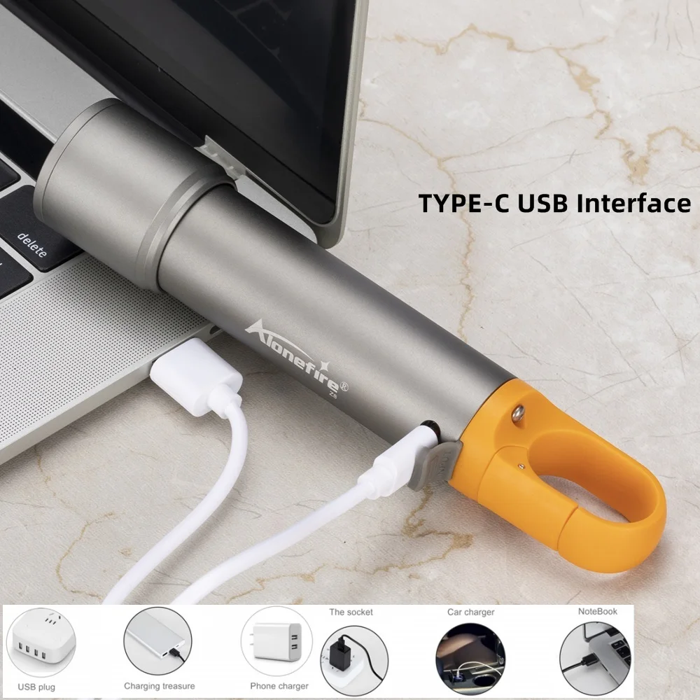 Linterna táctica COB zoom multicolor con USB-C para senderismo - imagen 5