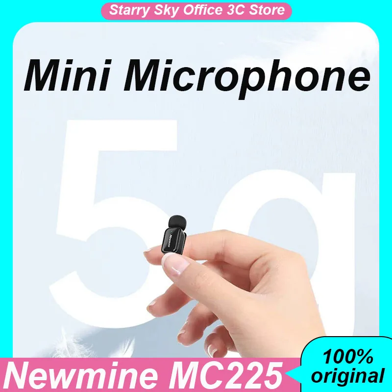 

Newmine MC225 Mini Microphone Wireless Lavalier Lightweight Portable Outdoor Short Video Recording Live Broadcast Interview