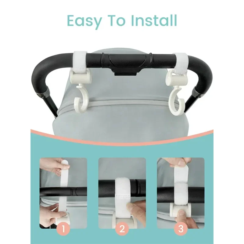 Baby Stroller Hooks Heavy Duty Hanging Organizer Universal Stroller Bag Hooks for Pram Pushchair