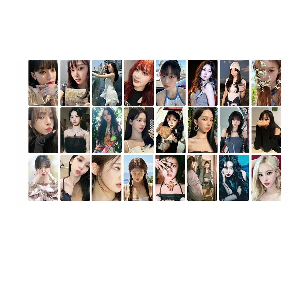 40Pcs/Set Kpop Idols Winter Ningning Boxed Cards Laser Small Cards Double Side Printing LOMO Card GISELLE KARINA Fans Collection