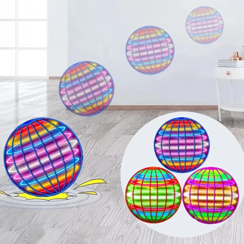 Juguete de Bola Voladora 2026, Boomerang Controlado a Mano, Juguetes de Bola Flotante, Spinner Volador con Luces Mágicas, Parque de Atracciones