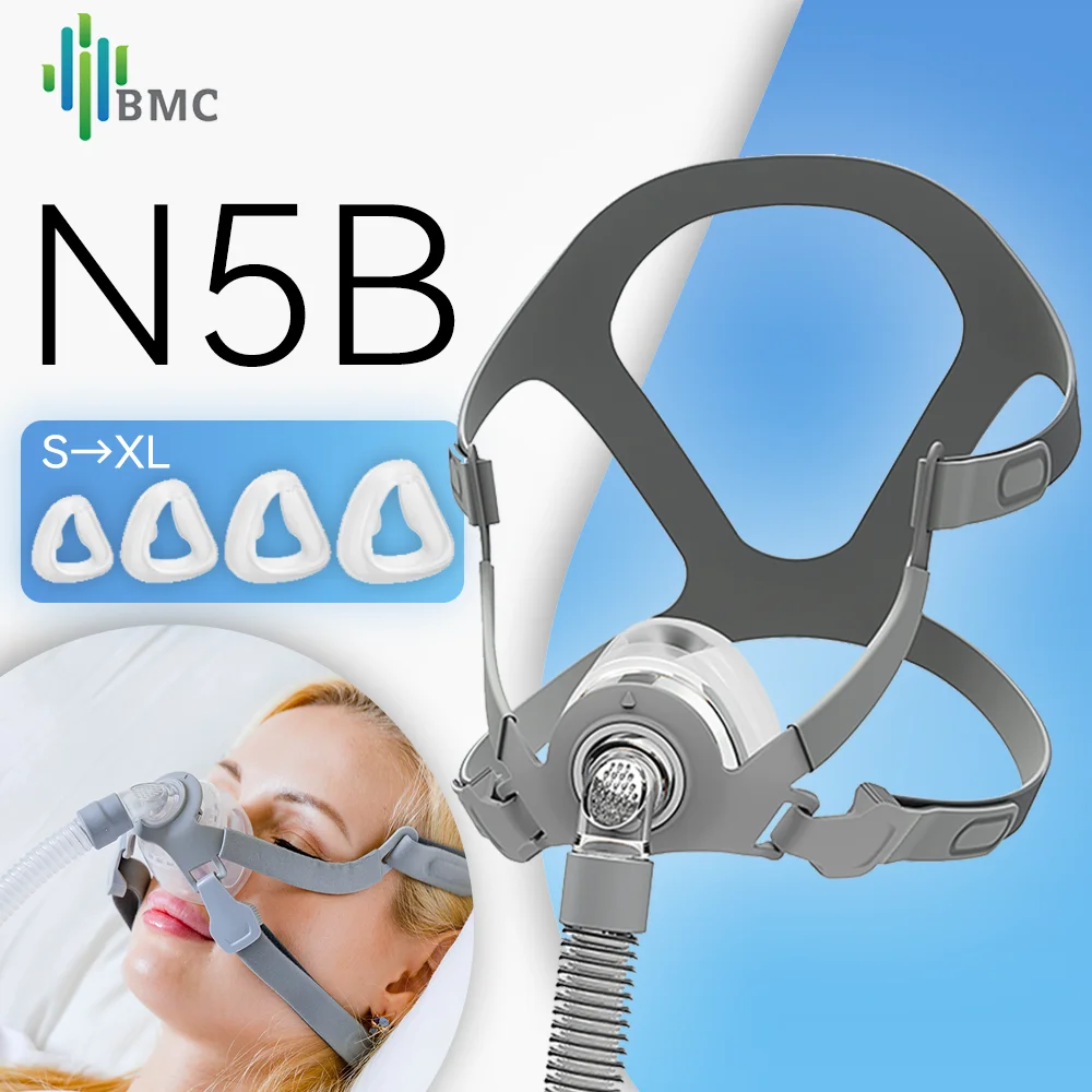 

BMC N5B Силиконовые медицинские очки CPAP Маска для лица Аксессуары для дыхательных машин Дыхательная машина BiPAP