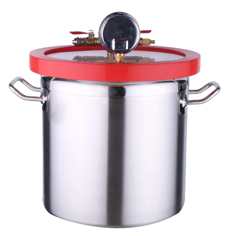 2 gallon vacuum bucket wholesale vacuum pump defoaming bucket resin AB rubber silicone defoaming 6L