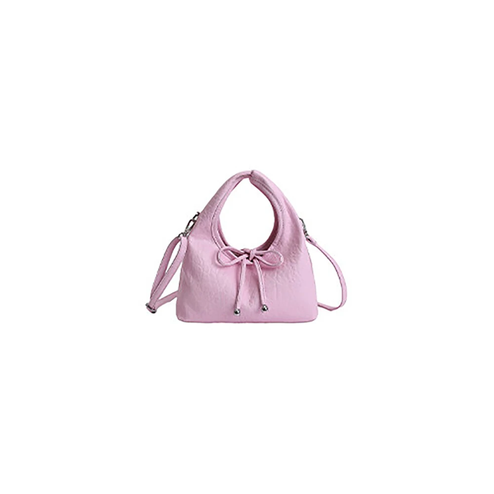 Women's Small PU Leather Handbag Bow Detail Retro Luxury Aesthetic Daily Dating Casual Shoulder Bag 2026 New Crossbody Bags