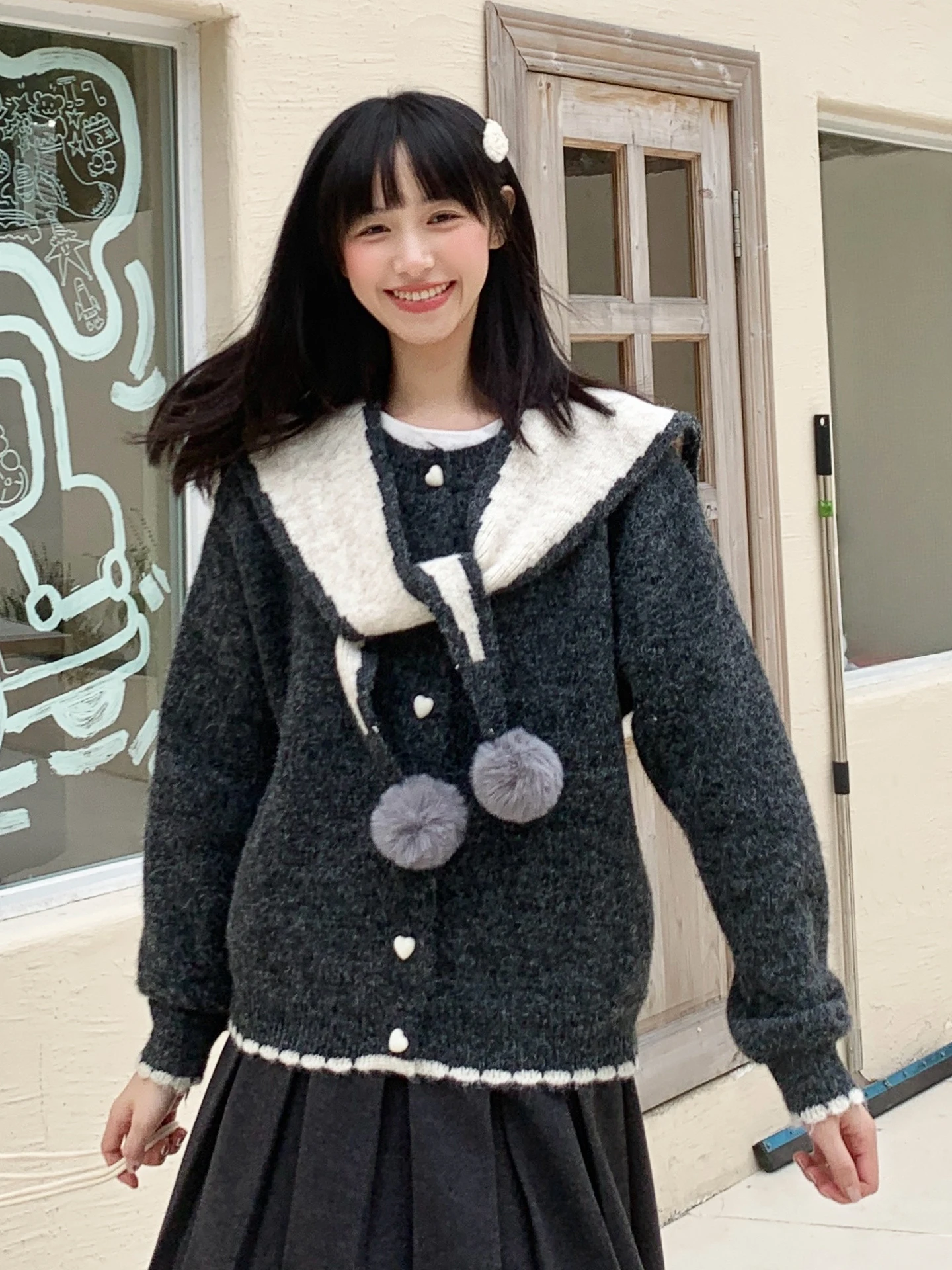 

Свитер-кардиган серии Ay Miu, весенний, женский, в корейском стиле, уникальный и красивый, вязаная верхняя одежда, повседневный, с длинными рукавами