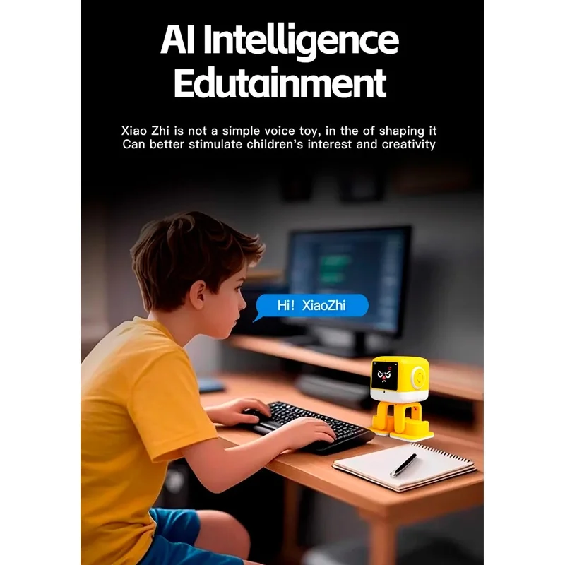 2026NEW Smart AI Robot Toy LCD Display Touch Interactive Educational Robot with Chat Dance Voice Control Kids Learning Companion view 4