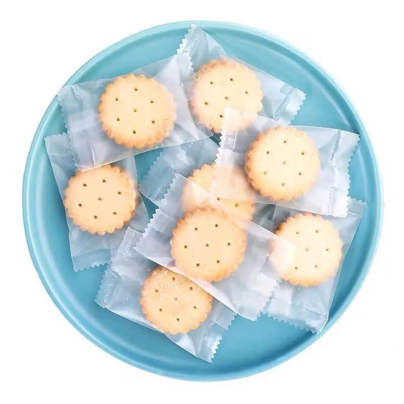 100Pcs 4.5x7.5cm Transparent Frosted Small Button Biscuit Packaging Bag Machine Sealing Cookie Snack Candy Packaging Bags