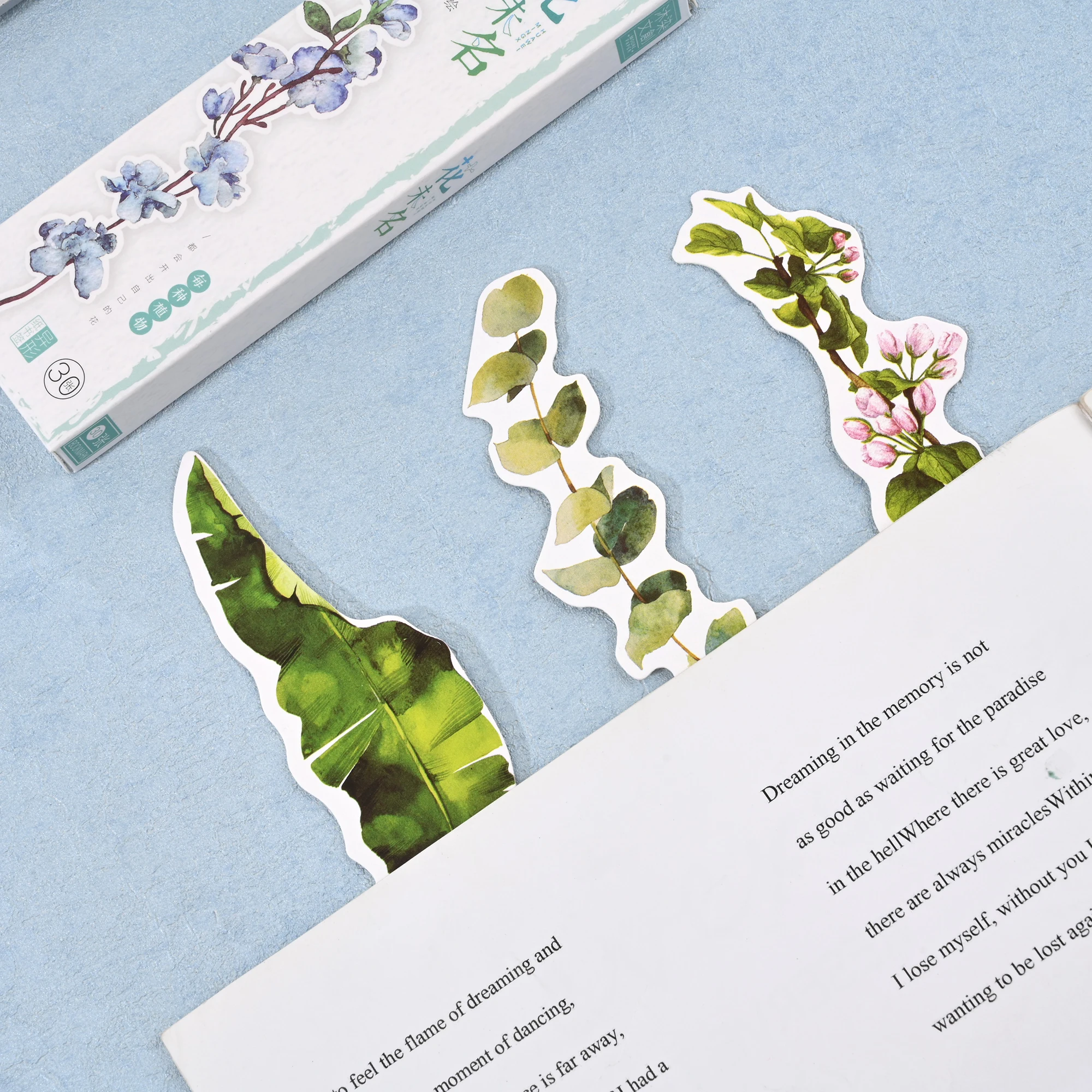 30pcs Irregular Flower Shape Creative Bookmark  Bird Pattern Cartoon Book Holder Read Marker Student Stationery School Supplies