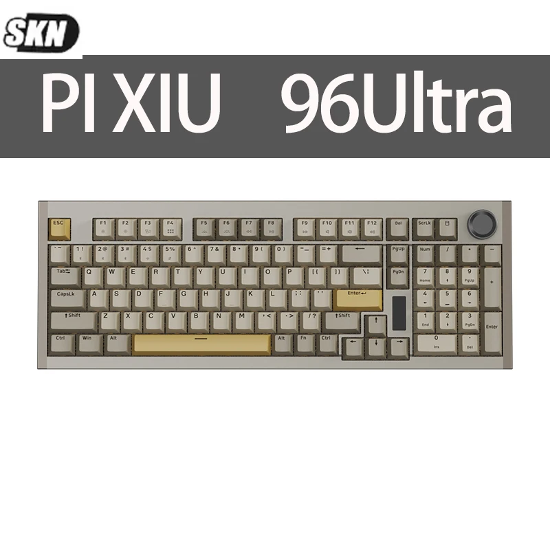 

SKN Pixiu 96Ultra игровая клавиатура для киберспорта, трехрежимная беспроводная двойная механическая клавиатура из алюминиевого сплава 8K, аксессуары для ПК на заказ