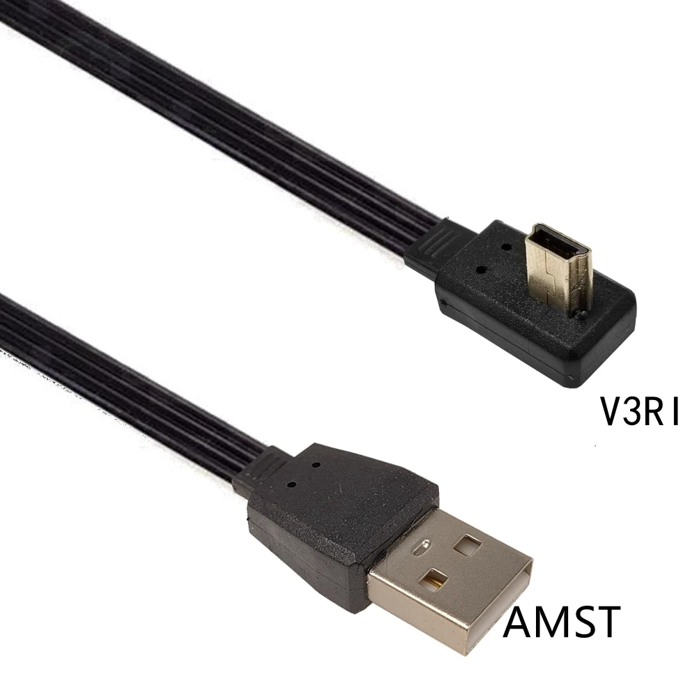 

Mini USB flat Cable Right Angle 90 Male to Male USB to USB Cable Sync Data Charging 0.1m 0.2M 0.3M 0.5M 1M