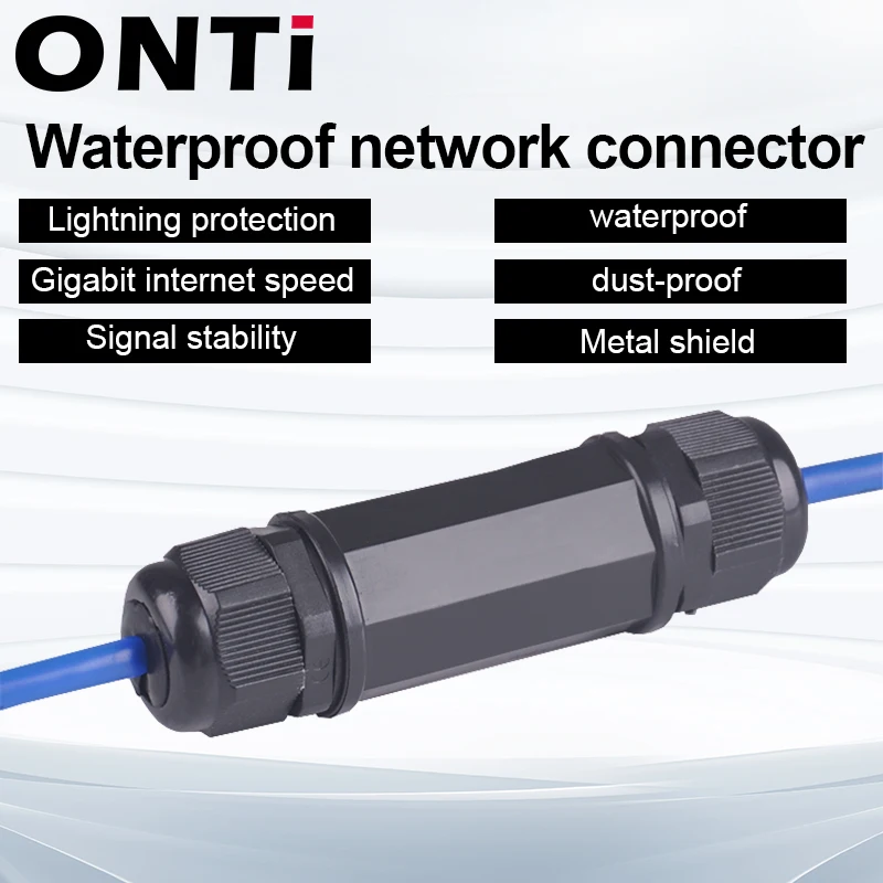 

RJ45 водонепроницаемый разъем IP67 Ethernet сетевой кабель соединитель двойная головка адаптер для Cat5 6 7 8P8C