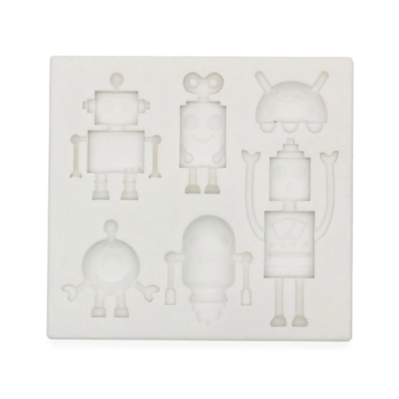 Fondant Mold Chocolate Moulds Robots Shaped Silicone Material Baking Accessories DropShipping