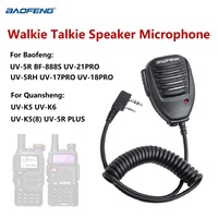 Baofeng Walkie Talkie UV-5R Microphone Speaker MIC 2 Pin Handheld For Baofeng BF-888S UV-21 PRO Quansheng UV K5 K6 Accessories