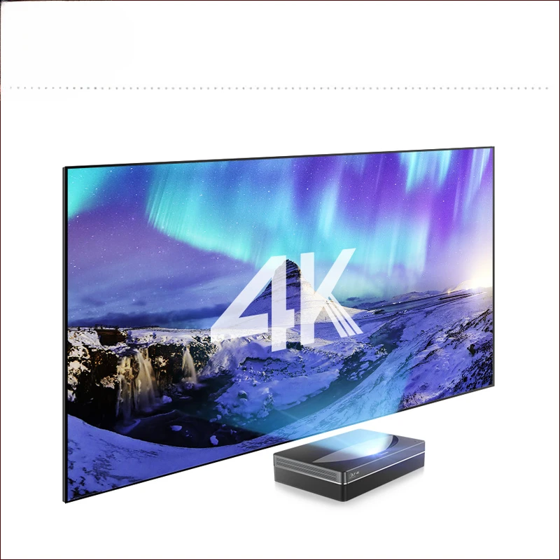 XY screens 150 inch ALR ZHK100B-PET Grid Thin bezel fixed frame projection screen for ultra short throw projector