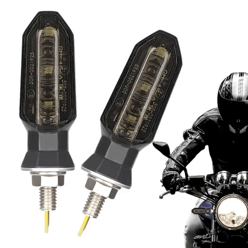 2Pcs Motorcycle Turn Signal Lights Flashing Light Blinker Turn Universal LED Lamp 12V LED Blinker Auto Accessories For Motorbike