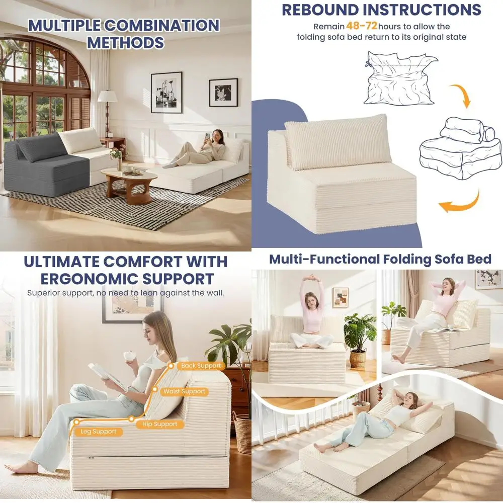 

Раскладной диван-кровать, кресло-кровать с подушкой, диван-кровать с поддержкой спины, портативное кресло-кровать для гостиной, зоны отдыха