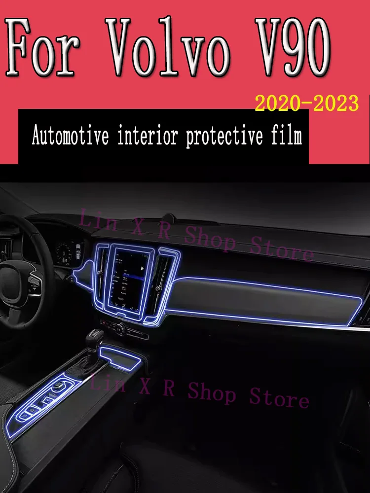 For  VOLVO V90 2020-2023 Car interior accessories film transparent TPU-PPF console Anti-scratch resist film Radio display Film