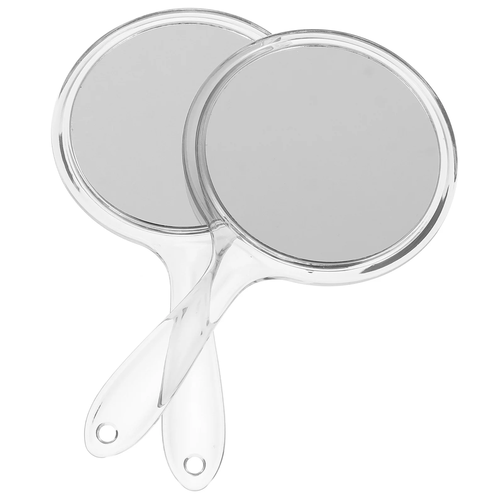 2 個のミラー 3 倍の倍率のクリアフレーム付き軽量ハンドヘルド化粧鏡個人使用旅行用コンパクトサイズ