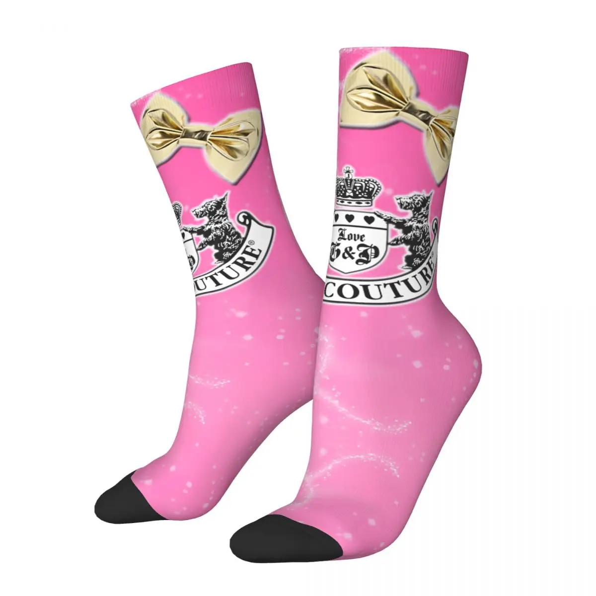 Winter Warm Funny Unisex Juicys Pink Y2K JC Socks Coutures Breathable Sports Socks