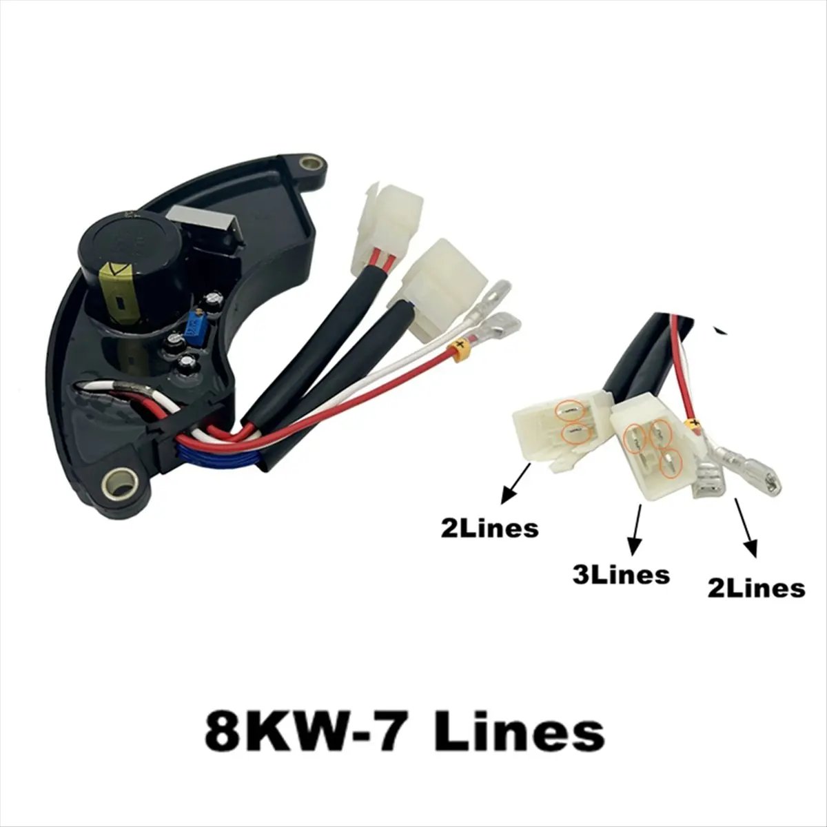 8KW Generator AVR Voltage Regulator 7 Wires for Three Phase Gensets Replacement Parts for Equal Power Generators