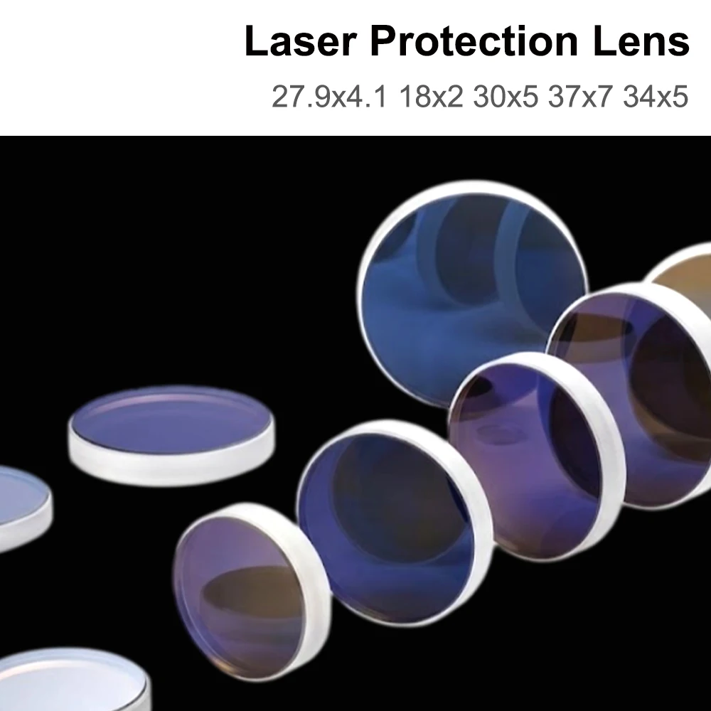 Laser Protection Lens 27.9x4.1 18x2 30x5 37x7 34x5 Fiber Laser Cutting Lens for Raytools Bodor Boci WSX Laser Lenses