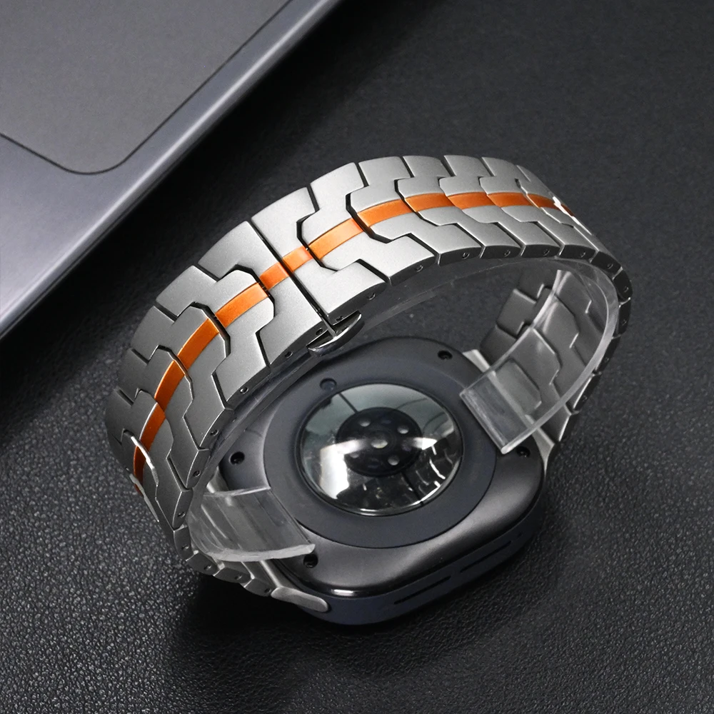 No Gaps Bracelet for Samsung Galaxy Watch Ultra 47mm Stainless Steel Link Band for SAMSUNG GALAXY ULTRA 7 47MM Luxury Men Strap