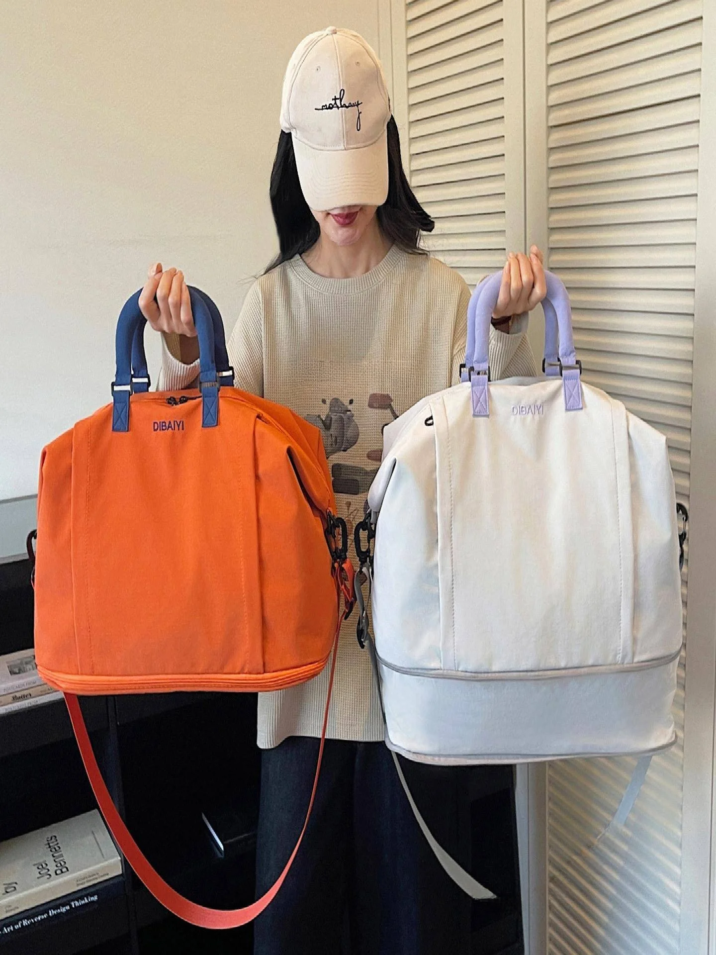 大容量機内持ち込みフィットネスバッグ短期旅行ビジネス旅行バッグ軽量収納バッグ荷物ホルダー吊り下げバッグ