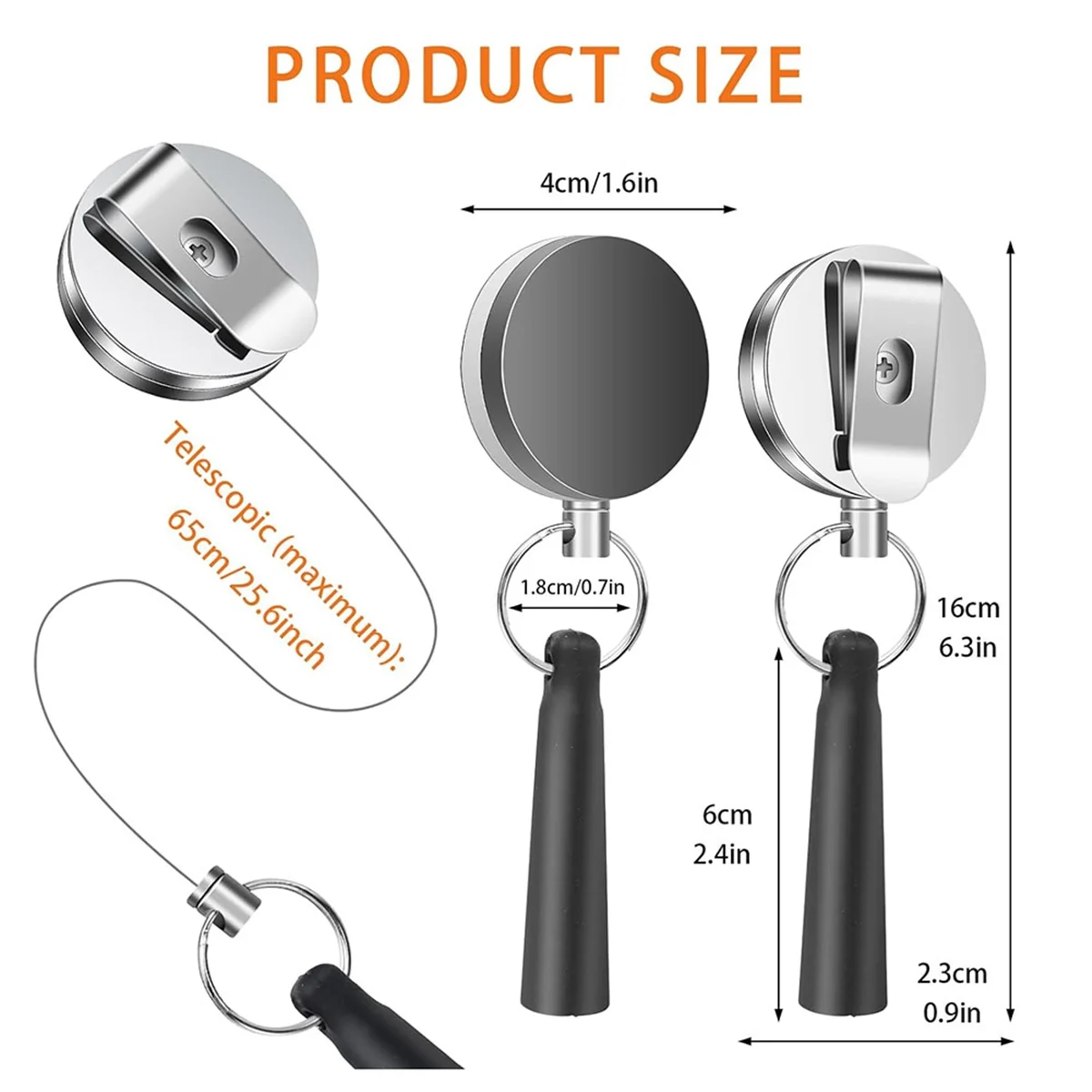 Retrátil Pull Pen Suporte Lápis, Lanyard Pen para Carpinteiros, Enfermeiros, Garçonetes, Heavy Duty, Universal, 1 Pacote